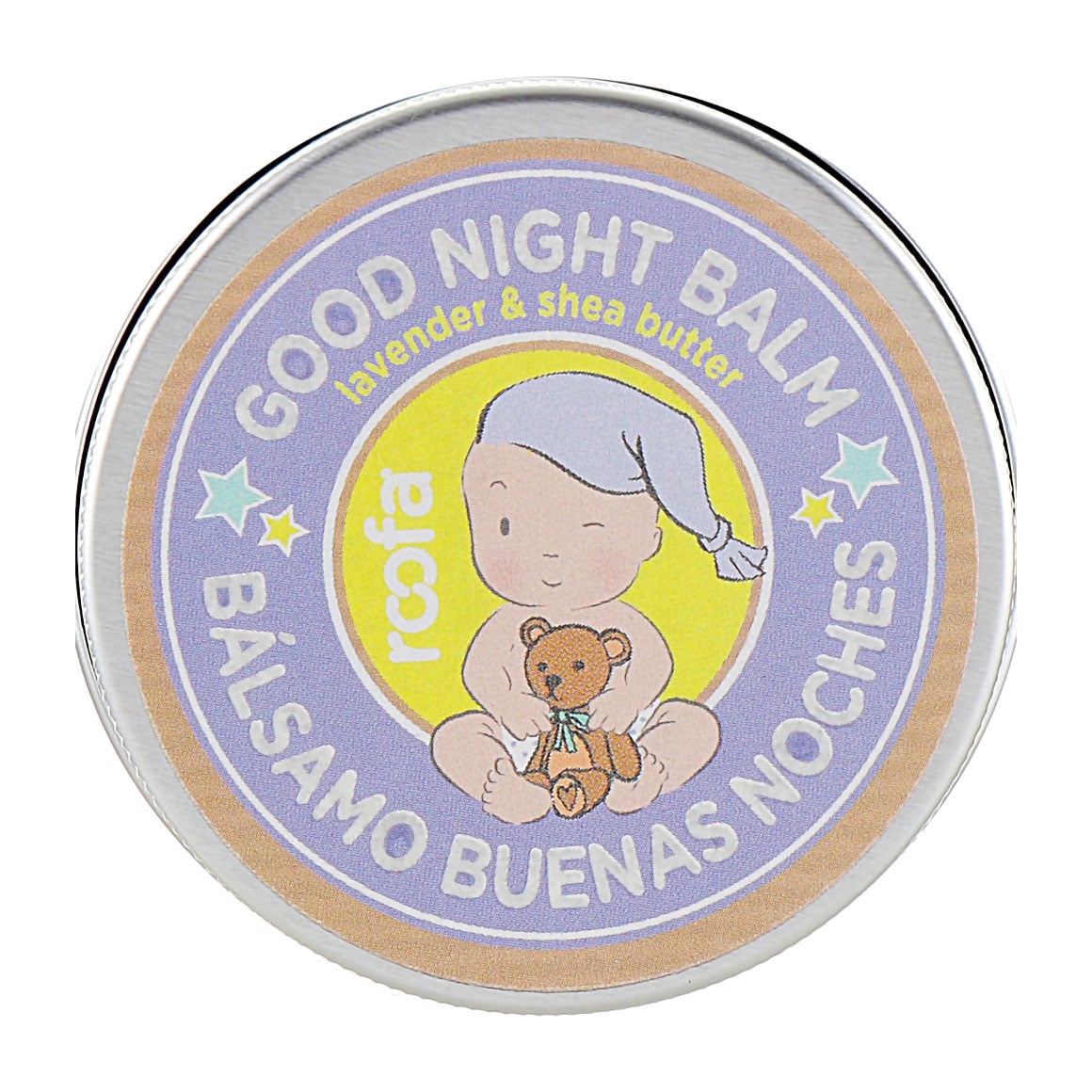 Бальзам для мами та дитини для сухої шкіри тіла Roofa Good Night Balm Lavender &amp; Shea Butter, від розтяжок, 50 мл